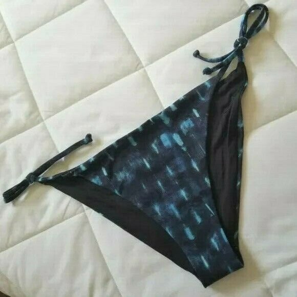 New Onia Navy Print String Bikini Bottom - Picture 3 of 8